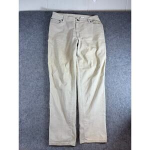 VINTAGE Levis 550 Pants Womens Beige Corduroy Relaxed Fit Tapered Leg Size 16